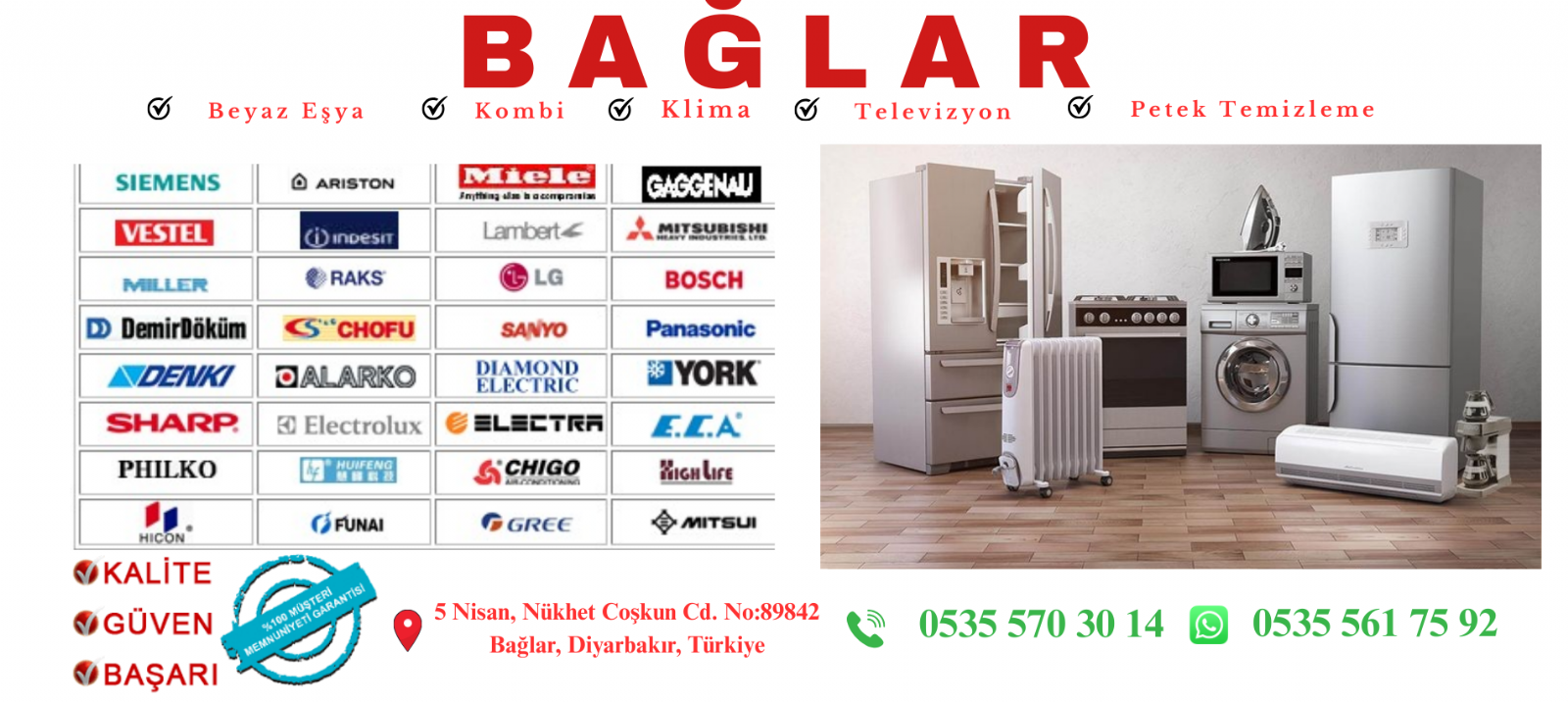 Bağlar Beyaz Eşya Servisi